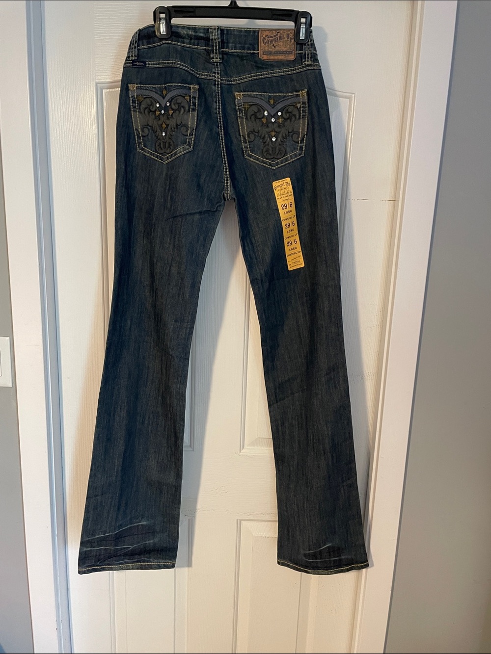 Cowgirl up play in the dirt style boot cut mid rise original fit jeans Y2K